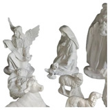 Natal De Gesso 15pças 25cm No Branco Gesso Presépio Pintar 