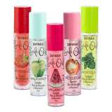 Kit 5 Gloss Lip Oil Hidratante Labial C/ Vitamina E Safira Acabamento Brilhante Cor Incolor