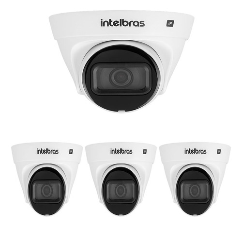 Kit 4 Câmera Ip 2 Megapixels 2.8mm 30m Vlp 1230 D Intelbras