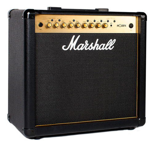 Cubo Guitarra Marshall Mg50fx 50wrms Com Efeito Cor Preto 110v