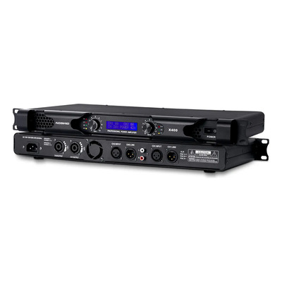 Amplificador de potencia profesional Casa Digital AUDISHAKO X400 Con 2 Canales 1u De Altura, De Audio Profesional，RMS1200W ，De Potencia Clase D, De Color Negro, Potencia máxima 6400W | Meses sin interés