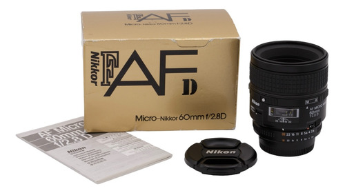 Lente Nikon Af Micro 60mm F/2.8 Full Frame Con Caja
