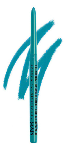 Nyx Delineador Ojos Retráctil Eyeliner Waterproof Aqua Green Color Aqua Green