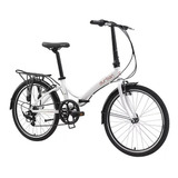 Bicicleta  Durban Rio Xl Aro 24 6v Freios V-brakes Cor Branco Com Descanso Lateral