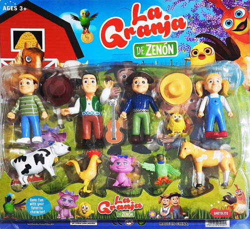 Espectacular Set Pack 10 Muñecos Granja De Zenon Con Luz!!!!