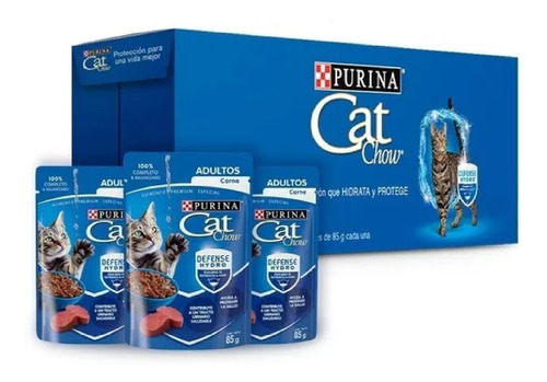 Alimento Sobres Para Gato Purina Cat Chow Pescado 24 Piezas