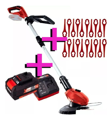 Bordeadora Einhell Ge-ct 18li Con Cargador Y Bateria Color Rojo