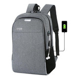 Mochila Anti Furto Notebook Saída Cabo Aux Usb E Fone Ouvido