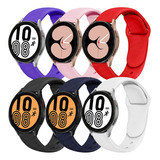 6 Correas Silicona Para Samsung Galaxy Watch 5 Pro 4 Classic