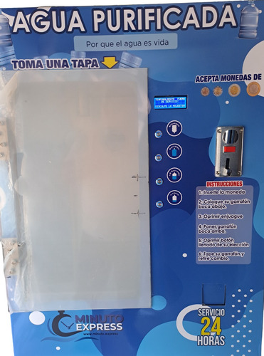 Ventana Vending  Agua Purificada: Caudalimetro Enjua, Cámbio