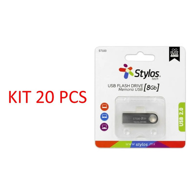 Kit 20 Memorias Usb Stylos Tech Stmusb1b 8gb 2.0 Plateada | MercadoLibre