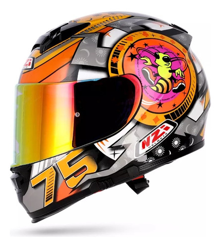 Casco Integral Moto Nzi Eurus 2 Rays + Visor - En Teo Motos