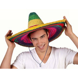 Sombrero Mexicano Paja Multicolor