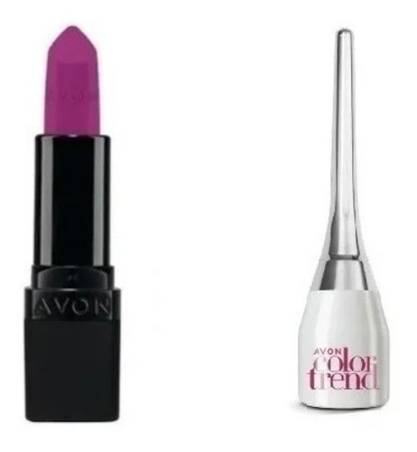 Hot Plum Labial 100 % Mate Delineador Liquido Plateado Metal