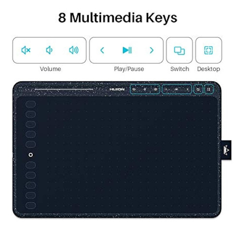 Compre Tableta Gráfica De Dibujo Huion Hs611 Compatible Con 