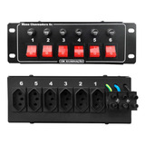 Mesa Controle Chaveadora 06 Tomadas 10a Bivolt Indicador Led