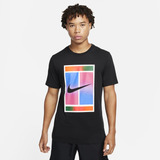 Playera Para Hombre Manga Corta Nikecourt Dri-fit Negro