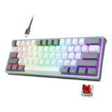 Teclado Mecánico 60% Intercambiable Con Retroiluminación Rgb