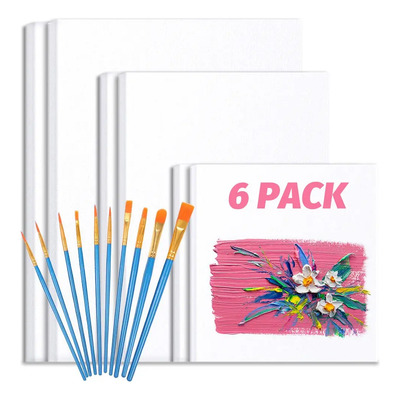 6 Bastidor Para Pintar De Lienzo Grand Y 10 Pinceles Oleo | Envío gratis