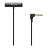 Microfone De Lapela Estéreo Sony Ecm-lv1 Preto