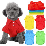 Doggyzstyle 4 Piezas Camisas Para Perros Polo Con Cuello Cam