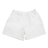 Short Colegial/deportivo Blanco Gabardina Talle 2 Al 16