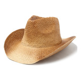 Sombrero Cowboy Mujer Calado Fibra Playa Verano