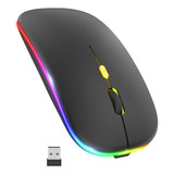 Ratón Inalámbrico Mouse Bluetooth Recargable Usb + 2.4g Thin