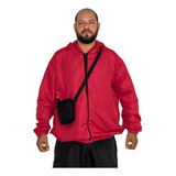 Kit Jaqueta Corta Vento Lisa Plus Size Até G5 + Shoulder Bag