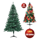 Árvore De Natal 1,80m Grande C/ 320 Galho Pinheiro De Natal Cor Verde