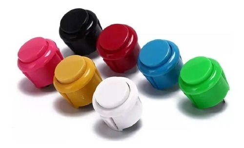 Kit De 14 Botones Tipo Sanwa Pequeños 24 Mm Varios Colores