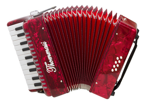 Acordeon 8 Baixos 22 Teclas Ta 822 Vermelho Thommasi