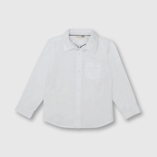 Camisa De Niños Clásica Blanco / White (2 A 12 Años)