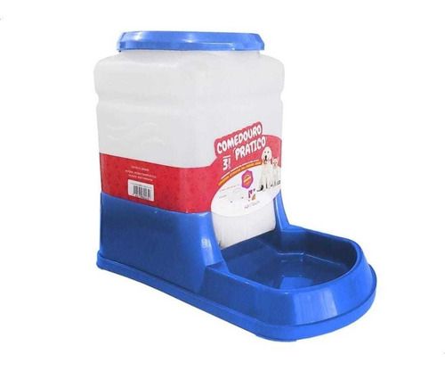 Comedouro Automático Para Cães E Gatos 3 L Cor Azul.