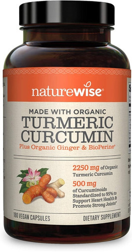 Colágeno Naturewise Curcumina Cúrcuma 2250 Mg Suministro Sabor Neutro