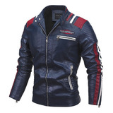 Chaqueta Polar De Moto Con Parches De Colores Biker