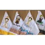 Kit De 20 Panos De Prato Religiosos Com Barrado E Bainha !