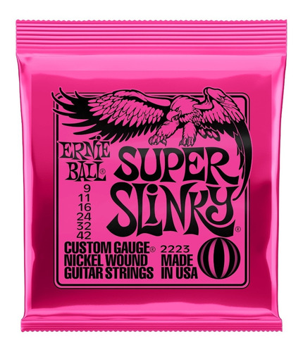 Cuerdas Guitarra Eléctrica Ernie Ball Super Slinky 9-42