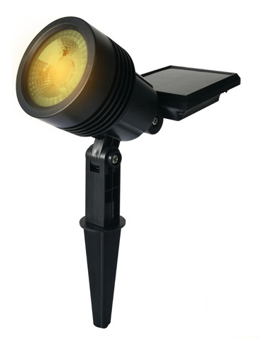 10 Refletor Luminária Solar Spot 8w Espeto Jardim Led 3000k