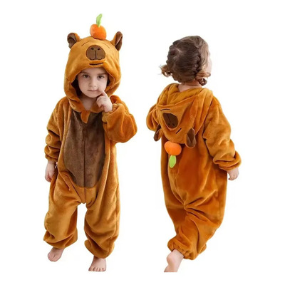 Mameluco Pijama Animal Carpincho Capibara Mono Kawai Disfraz | Envío gratis