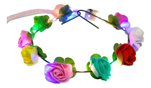 Pack 10 Diademas Flores Led Coronas Cintillos Led Gyb Store