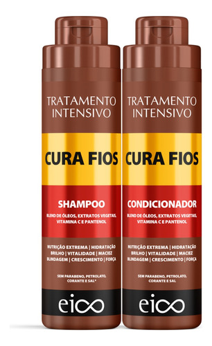 Kit Eico Cura Fios Shampoo 1l + Condicionador 1l