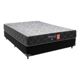 Cama + Box Casal Preta Orthopedic D33 Frete Grátis 138x188