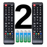 Kit 2 Controle Remoto Para Tv Samsung Smart Hub Universal