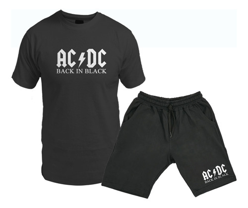 Conjunto Remera Y Bermuda De Acdc/ Rock Internacional