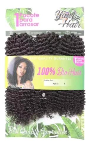 Cabelo Cacheado Bio Vegetal Afro Para Crochet Braids+agulha