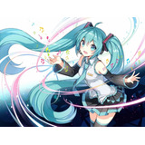 Tela De Fondo Cumpleaños Vinilo Hatsune Miku V1 150x100cm