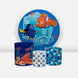 Kit Painel Redondo 1,50 Trio Capas De Cili Disney Licenciado Cor Procurando Nemo