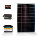 Kit Solar 300w Panel 50w Para Casas Con Bateria 45a Usb 1x