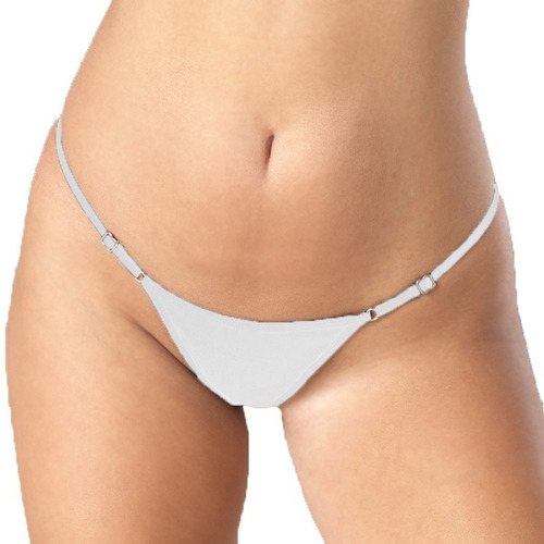 Tanga Sexy Clandestine 1319 Blanco Hilo Dental En V - Fun*